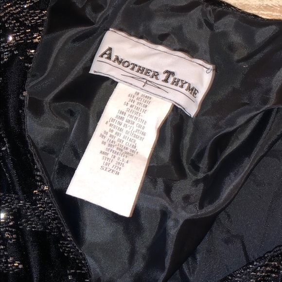 Vintage another thyme sheer sleeve glitter top 90s - Picture 3 of 6